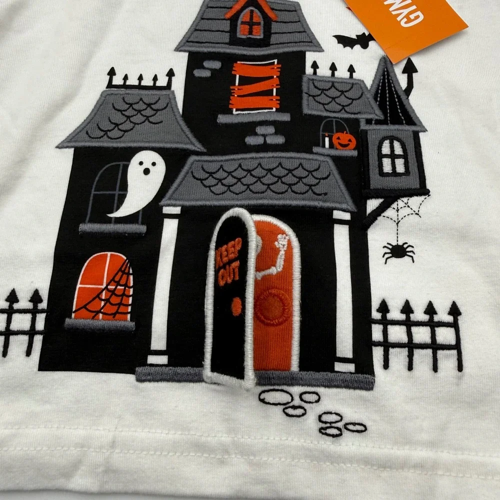 OshKosh B'gosh Baby 12-18M Halloween Haunted House Raglan Shirt NWT